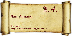 Man Armand névjegykártya