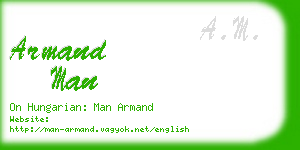 armand man business card